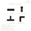BEADNOVA Drip Irrigation Parts 40 Pcs Mix 1/2 Inch Barbed Tee Elbow Straight Couplings End Plugs Drip Irrigation Fittings Drip Line Connectors for 1/2 Inch Irrigation Tubing Garden Watering System