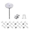 BEADNOVA Earring Posts 120pcs 4mm Stainless Steel Hypoallergenic Earring Studs for Jewelry Making with Butterfly Rubber Bullet Earring Backs and Findings for Earring Making (4mm, 120pcs)