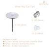 BEADNOVA Earring Posts 120pcs 5mm Stainless Steel Hypoallergenic Earring Studs for Jewelry Making with Butterfly Rubber Bullet Earring Backs and Findings for Earring Making (5mm, 120pcs)