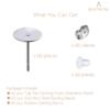 BEADNOVA Earring Hardware 60pcs 10mm Stainless Steel Earring Posts Flat Pad Ear Stud with Clear Rubber and Butterfly Stud Earring Backs for Jewelry Making Earring DIY (10mm, 60pcs)