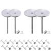 BEADNOVA Earring Posts 240pcs Stainless Steel Earring Hardware Hypoallergenic Ear Studs and Backs for Jewelry Making Earring Backs and Findings for Earring Making (4mm and 6mm, 240pcs)