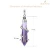 BEADNOVA Healing Crystal Necklace for Women Men Amethyst Snake Tail Wrap Pendant Energy Healing Gemstones Jewelry Pendulum Crystal Divination (Hexagonal, 18 Inches Stainless Steel Chain)