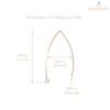 BEADNOVA V Shape Ear Wire Long Earring Wire Earring Hook for Dangle Earring Making Jewelry Making Earring DIY (Gold 43mm, 10pcs)
