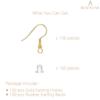 BEADNOVA Fish Hook Earring Hooks 150pcs Earring Findings with Earring Backs for Earring Supplies Earrings Making DIY (150pcs Gold Earring Hooks and 150pcs Earring Backs, Total 300pcs)