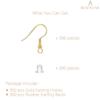 BEADNOVA Earring Hooks 300pcs Earring Kits with Rubber Earring Backs Earring Hook for Jewelry Making DIY Earring Supplies (300pcs Gold Earring Hooks and 300pcs Earring Backs, Total 600pcs)