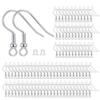BEADNOVA Fish Hook Earring Hooks 150pcs Earring Findings with Earring Backs for Earring Supplies Earrings Making DIY (150pcs Silver Earring Hooks and 150pcs Earring Backs, Total 300pcs)