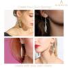 BEADNOVA Earring Hooks 300pcs Earring Kits with Rubber Earring Backs Earring Hook for Jewelry Making DIY Earring Supplies (300pcs Rose Gold Earring Hooks and 300pcs Earring Backs, Total 600pcs)