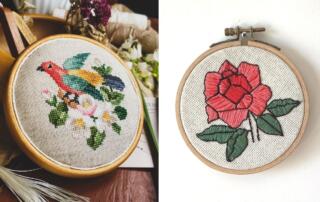 cross stitch vs. needlepoint