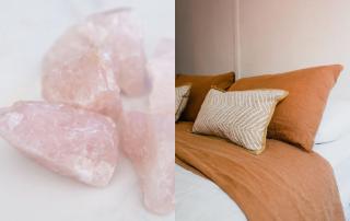 rose quartz under pillow